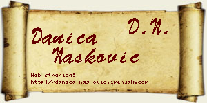 Danica Nasković vizit kartica